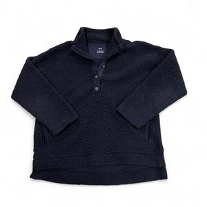 Aerie Women's Navy Blue Sherpa Sweater